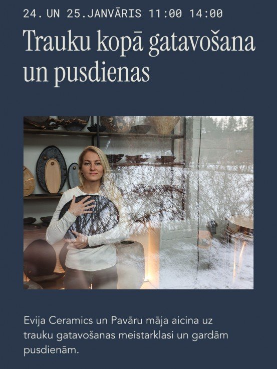 Evijas Vītolas meistarklase un pusdienas- 24.01.2026, 11:00 un 14:00