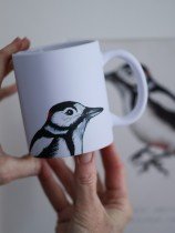 Pavāru mājas keramikas krūze - Dižraibais dzenis