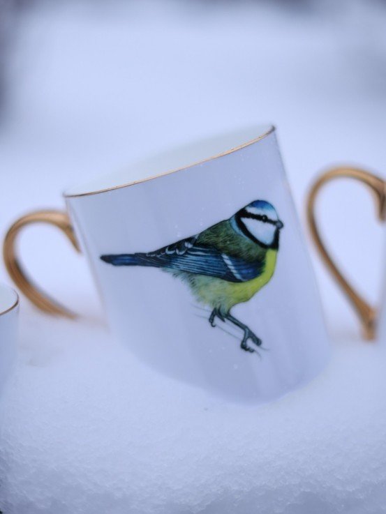 Pavāru mājas krūze ar apzeltijumu - Zilzīlīte