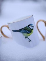 Pavāru mājas krūze ar apzeltijumu - Zilzīlīte