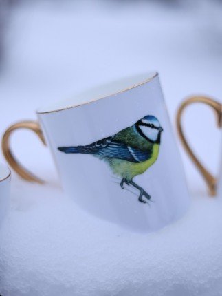 Pavāru mājas krūze ar apzeltijumu - Zilzīlīte