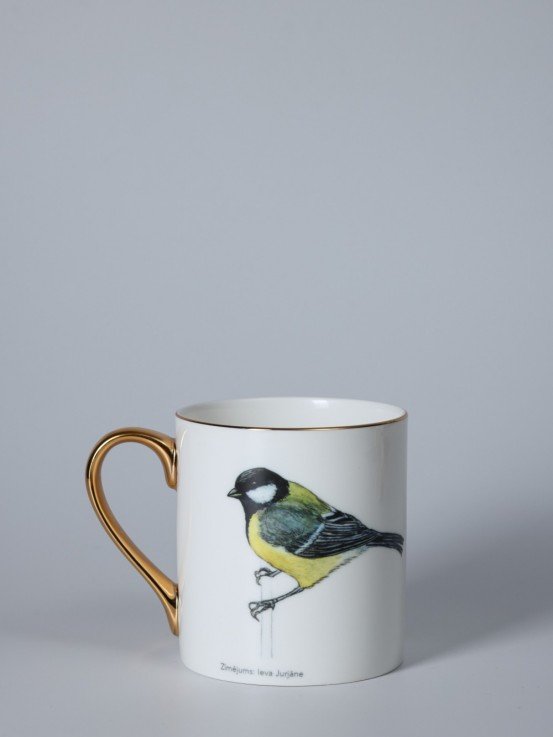 Pavāru mājas porcelāna krūze ar apzeltijumu - Lielā zīle