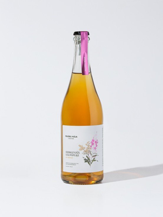 Fermented fireweed sparkling tea