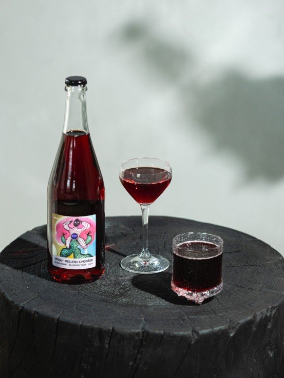 Blackcurrant - blueberry soda