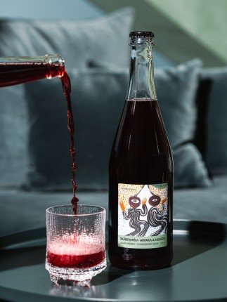 Sour cherry - chokeberry soda