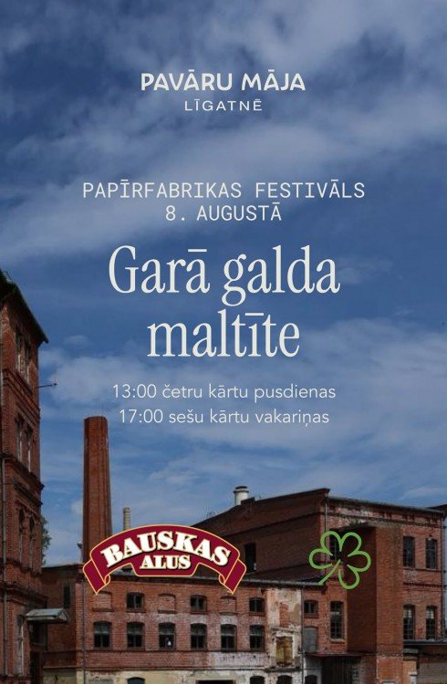 Long Table Dinner at the Līgatne Paper Mill