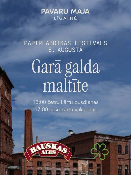 Long Table Dinner at the Līgatne Paper Mill 