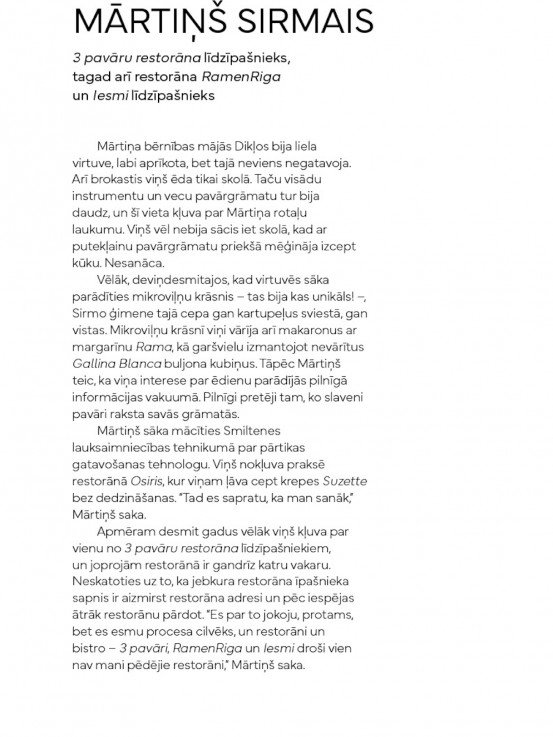 3 Pavāru Restorāns - Tam labam būs augt!